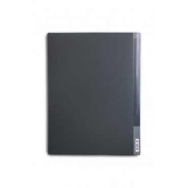 A3 10 Pockets Clear Book w/Front Pocket-Black
